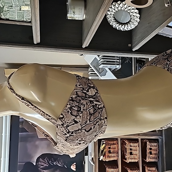Shade & Shore snake print bikini 34D/ L - Picture 2 of 9